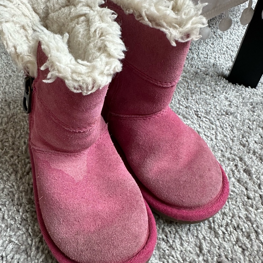 UGG Pink Kids Boots with Cream Lining